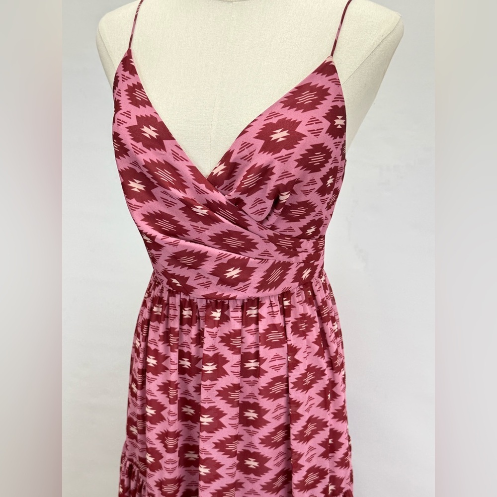 SACHIN & BABI Pink Patterned Midi Dress size 4 - Picture 7 of 16